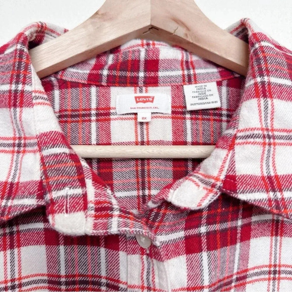 Levi’s Womens 2X  Maple Utility Shirt Boxy Length Flannel - Picture 10 of 16